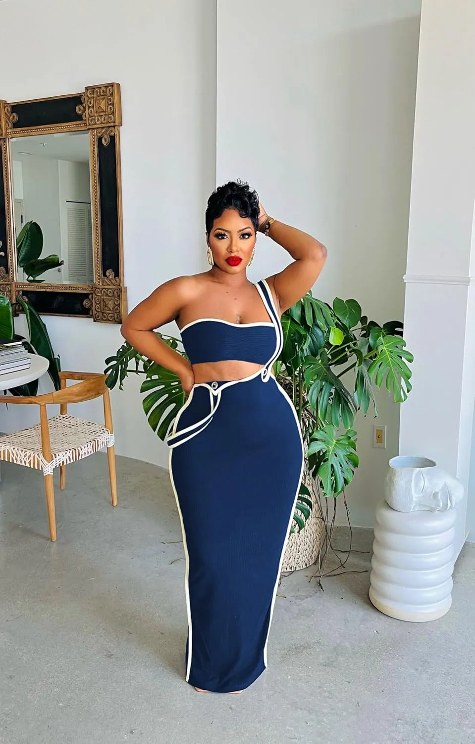 2 Piece Outfits for Women Summer Tube Crop Tops Sexy Bodycon Dresses Maxi Skirt Sets Vacation Jumpsuits Club Outfits