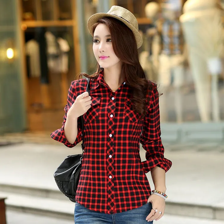 2020 Brand New Winter Warm Women Velvet Thicker Jacket Plaid Shirt Style Coat Female College Style Casual Jacket Outerwear