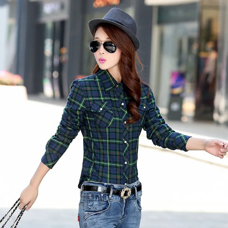 2020 Brand New Winter Warm Women Velvet Thicker Jacket Plaid Shirt Style Coat Female College Style Casual Jacket Outerwear