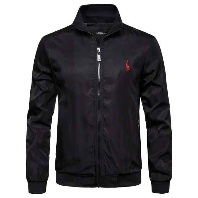 2021 New Autumn Winter Stand Colar Zipper Men Streetwear Bomber Jacket Windbreaker Mens Basic Jackets