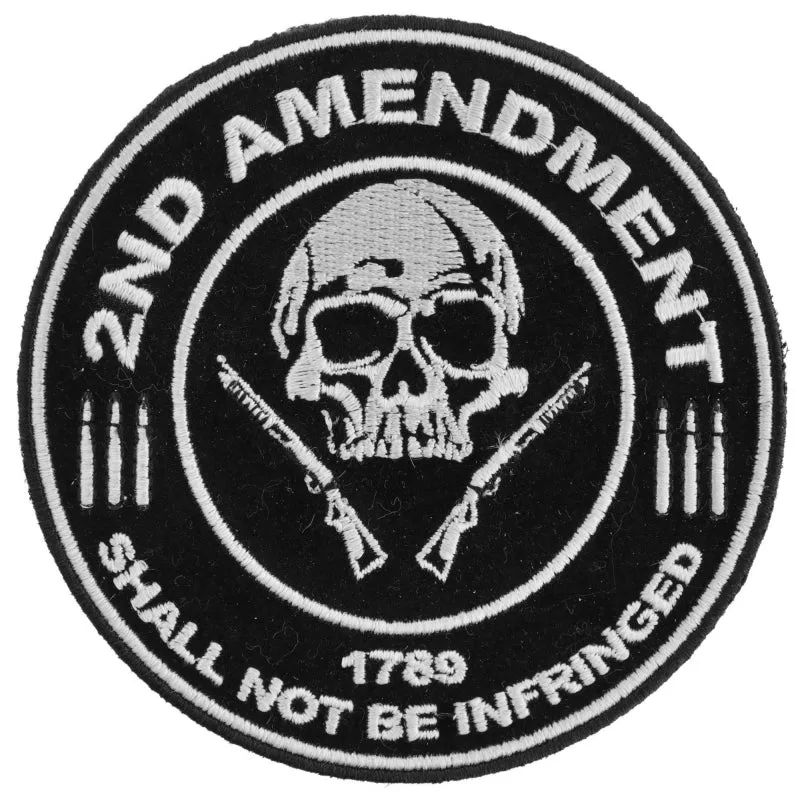 2nd Amendment Shall Not Be Infringed Skull 1789 Small Patch