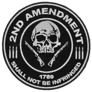 2nd Amendment Shall Not Be Infringed Skull 1789 Small Patch