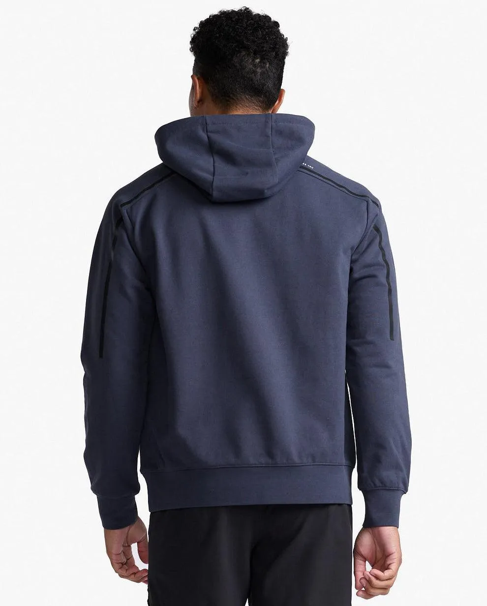 2XU Motion Men's Cycling Hoodie (India Ink/White)