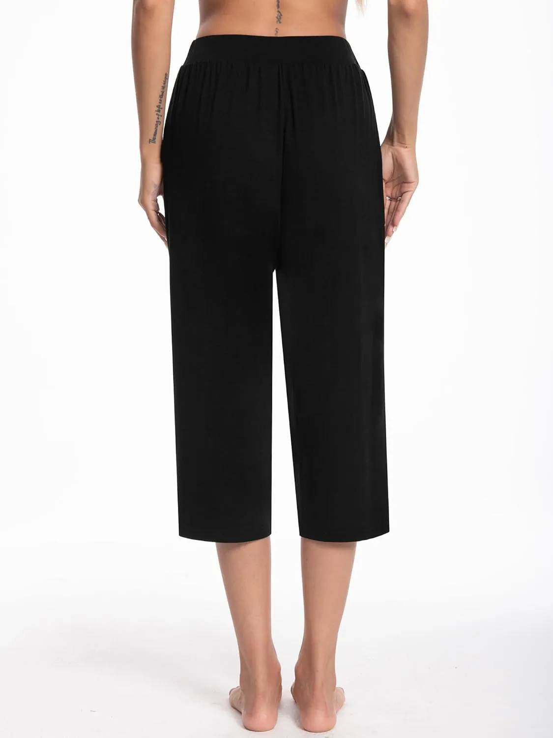 3 Pack Capri Pants for Women Loose Lounge Cropped Sweatpants Joggers Yoga Casual Workout Pants with Pockets