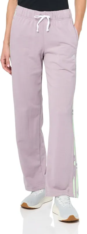adidas Women's Floral Graphic 3-Stripes French Terry Pants