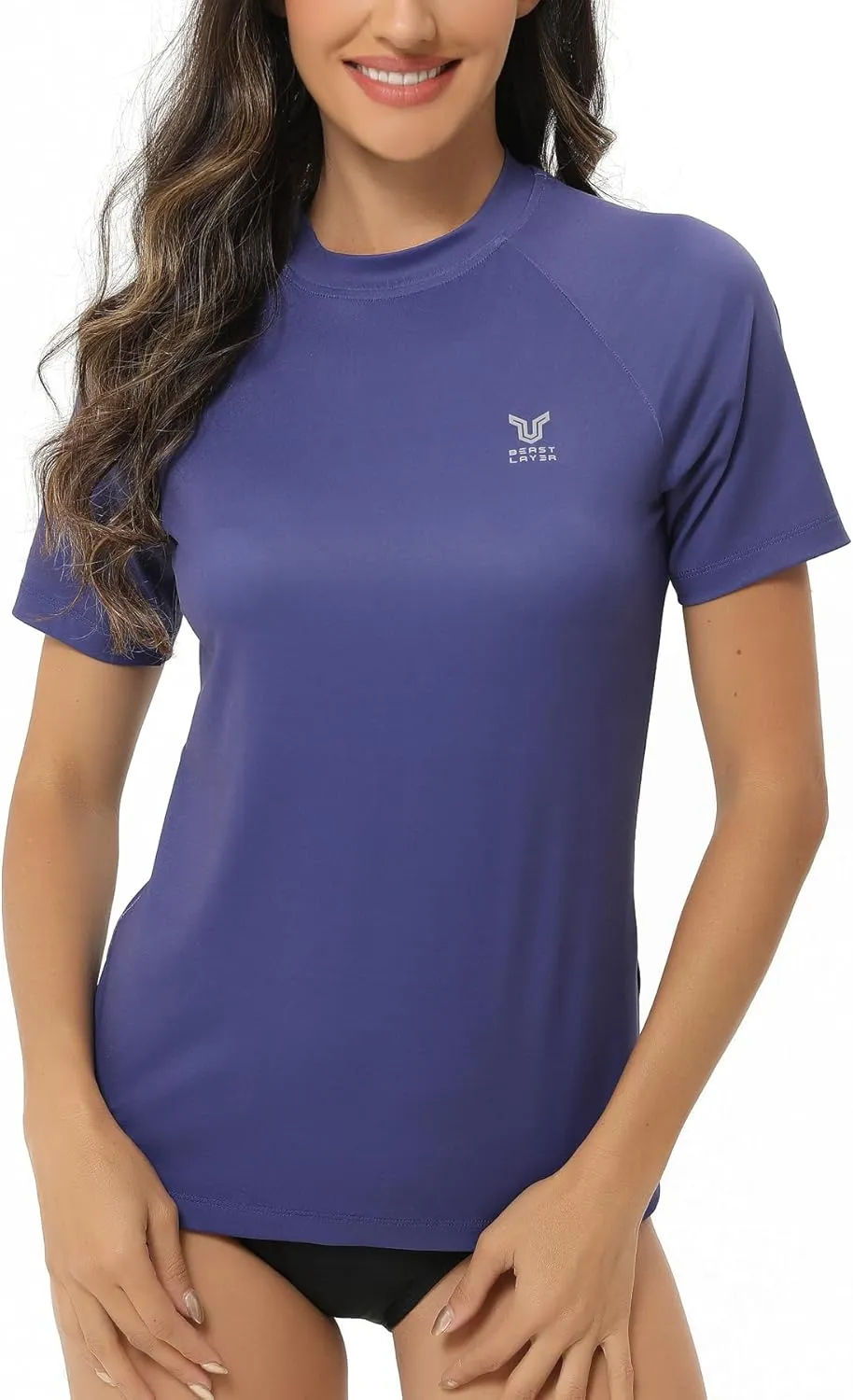 ADOREISM Women's Rash Guard Short Sleeve UPF 50  Quick-Dry Swim Shirt Women