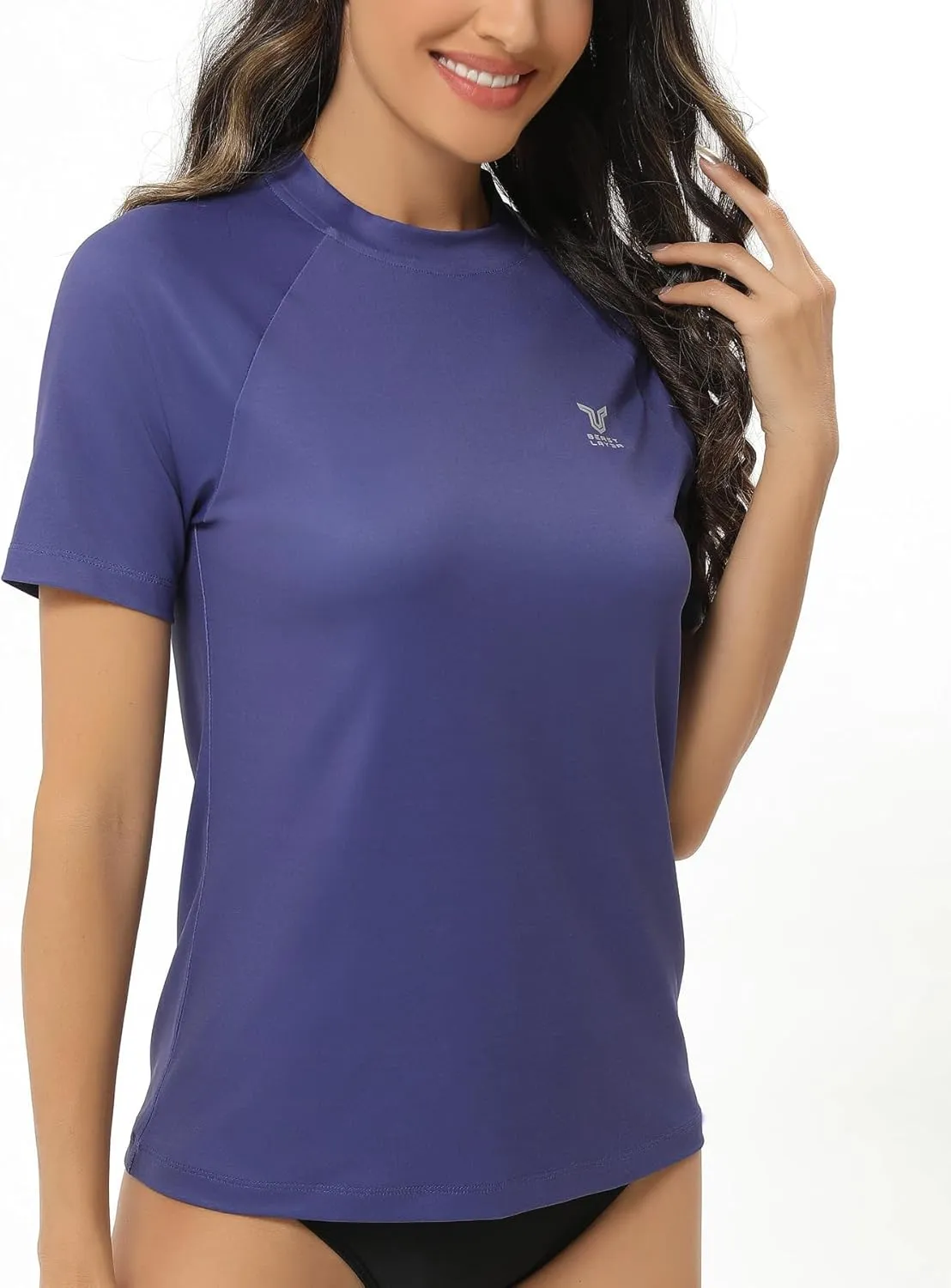 ADOREISM Women's Rash Guard Short Sleeve UPF 50  Quick-Dry Swim Shirt Women