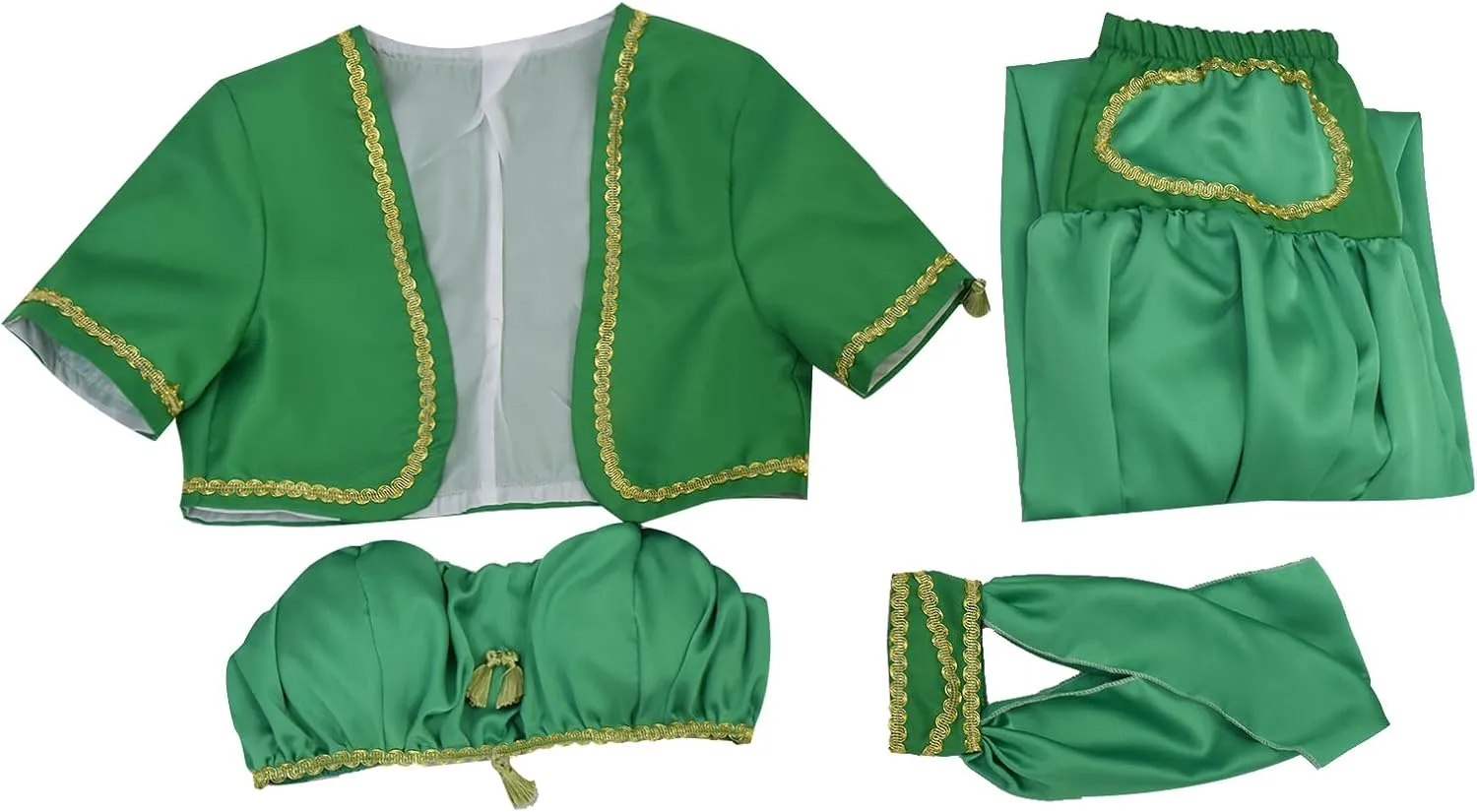 Adult I Dream of Jeannie Cosplay Costume Women's Arabic Harem Belly Dance Top Pants Suit
