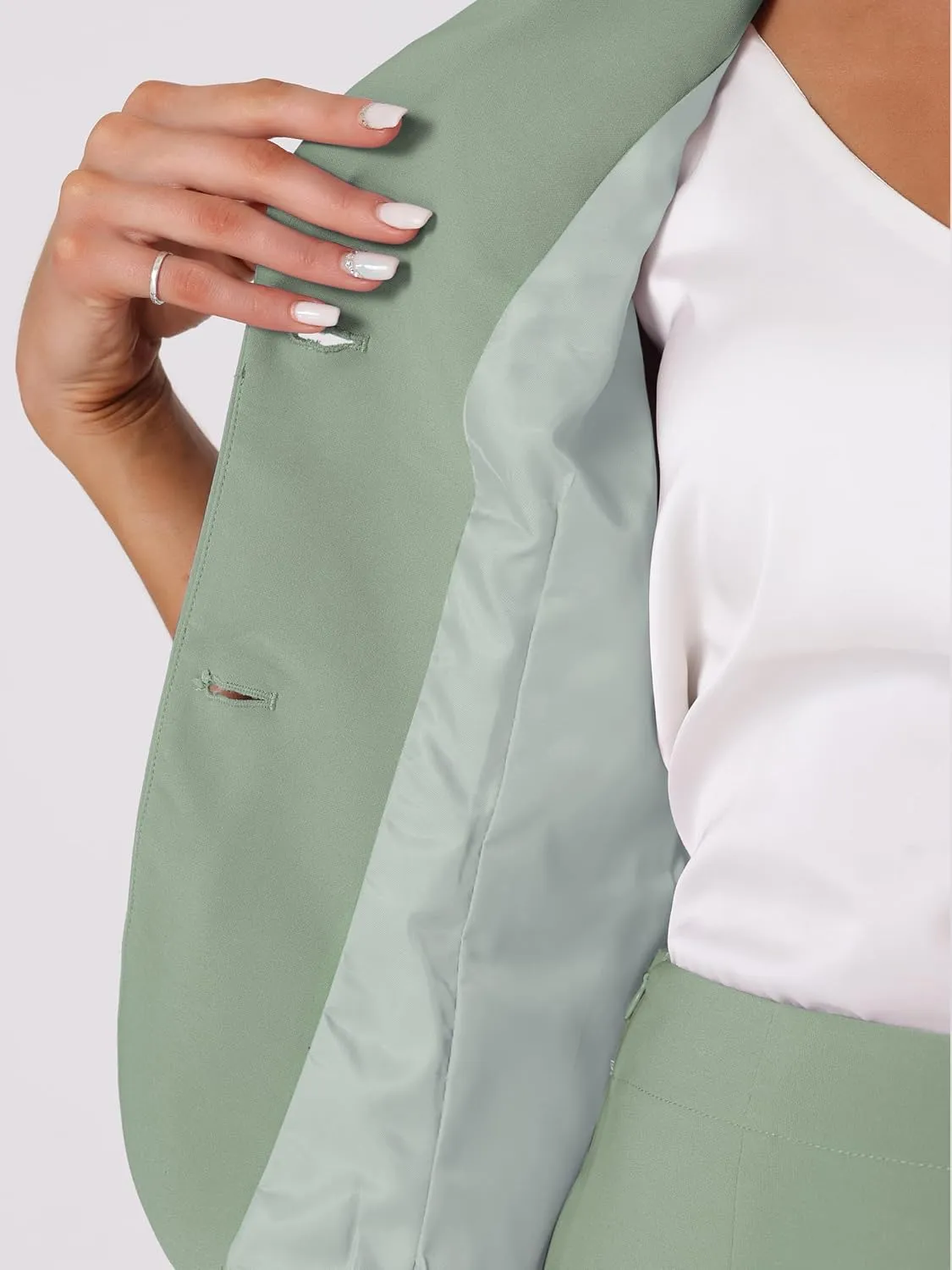 Allegra K Women's Business Skirt Suit Set Work Office Short Sleeve Blazer Jacket Pencil Skirt