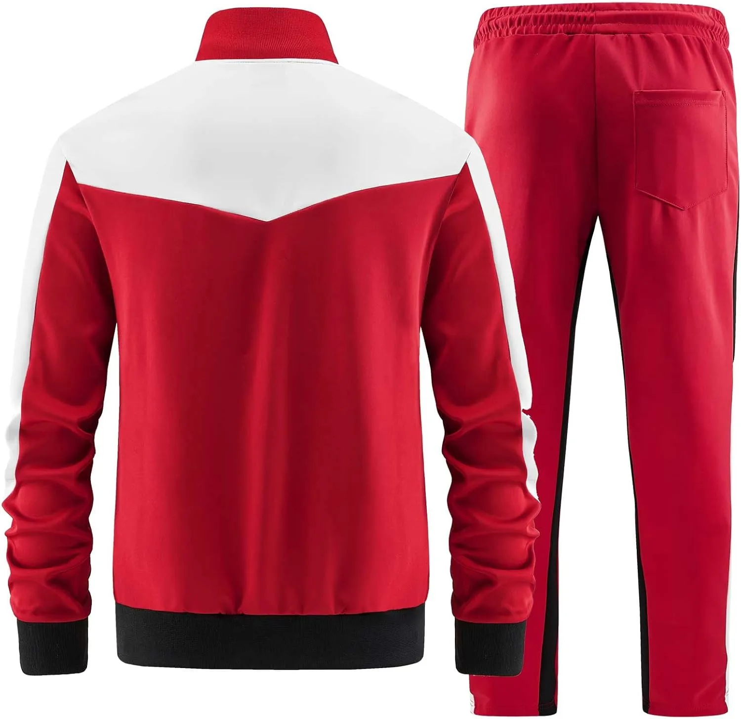 ANOTWENER Mens Casual 2 Piece Tracksuit Sets Long Sleeve Full Zip Jacket and Sweatpants Sweatsuit Outfits