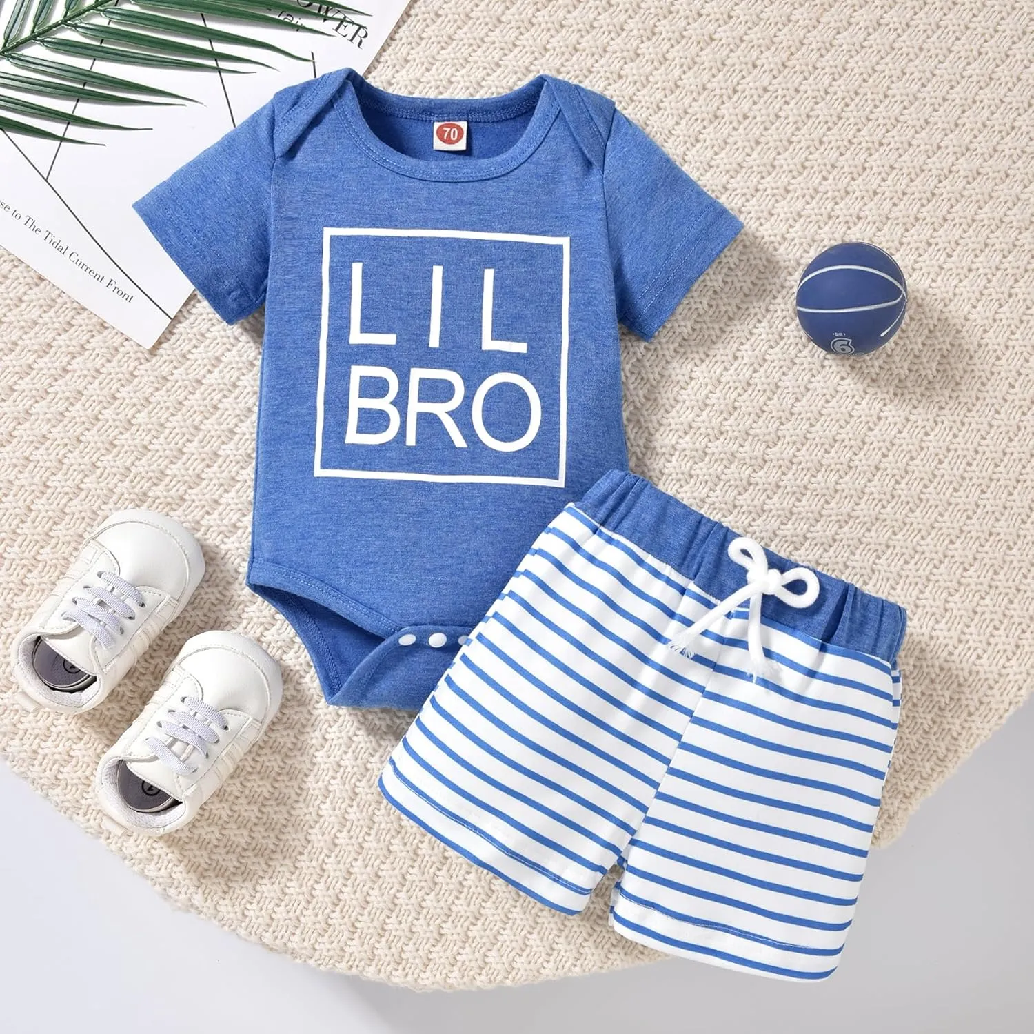 Baby Boy Matching Outfits Big Brother/Little Brother T-shirt Short Pants Summer Matching Outfits