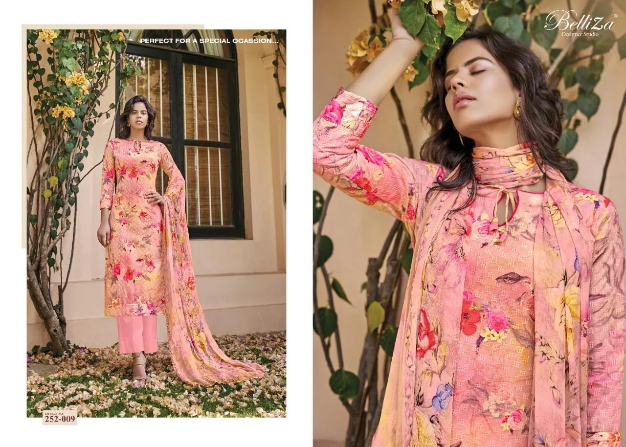 BELLIZA DESIGNER STUDIO ISABELLE COTTON DIGITAL PRINT HEAVY EMBROIDERY