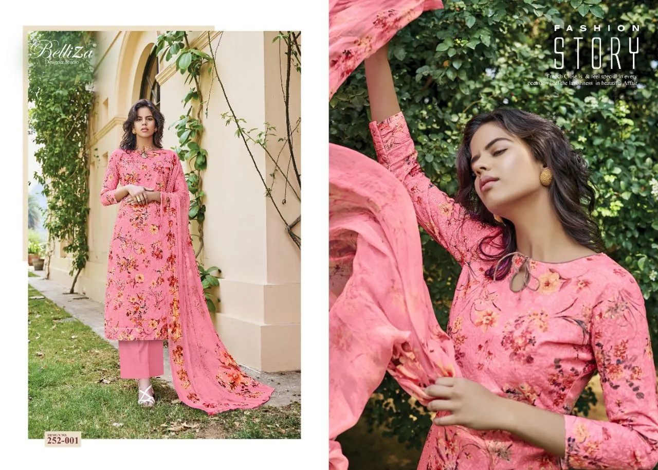 BELLIZA DESIGNER STUDIO ISABELLE COTTON DIGITAL PRINT HEAVY EMBROIDERY