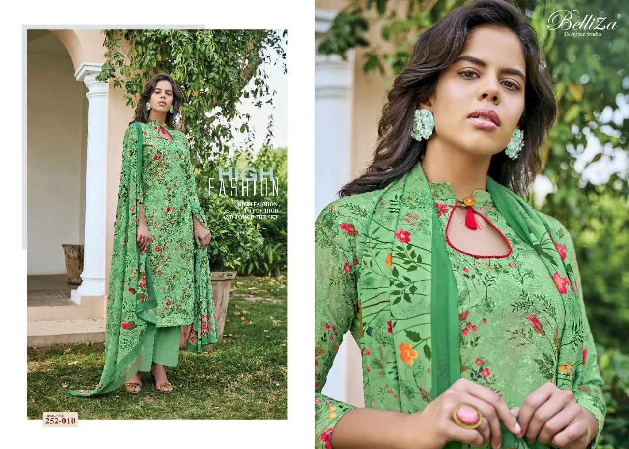 BELLIZA DESIGNER STUDIO ISABELLE COTTON DIGITAL PRINT HEAVY EMBROIDERY