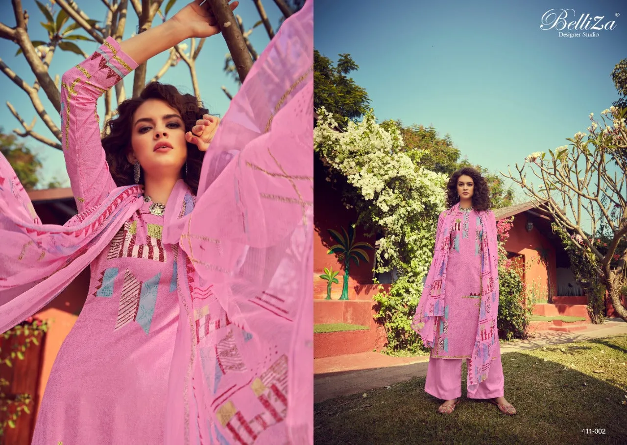BELLIZA DESIGNER STUDIO ZOHRA PURE COTTON PREMIUM SUIT COLLECTION