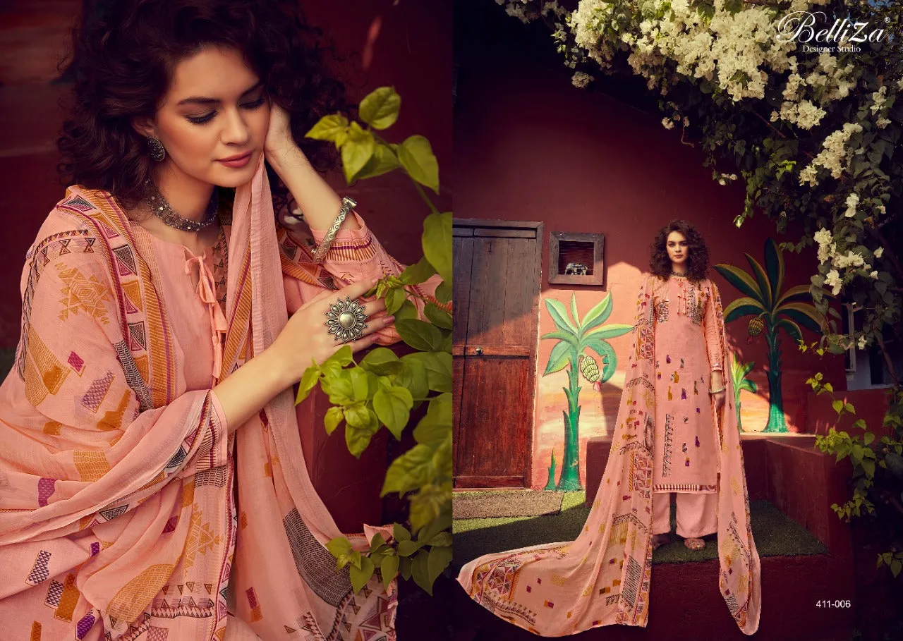 BELLIZA DESIGNER STUDIO ZOHRA PURE COTTON PREMIUM SUIT COLLECTION
