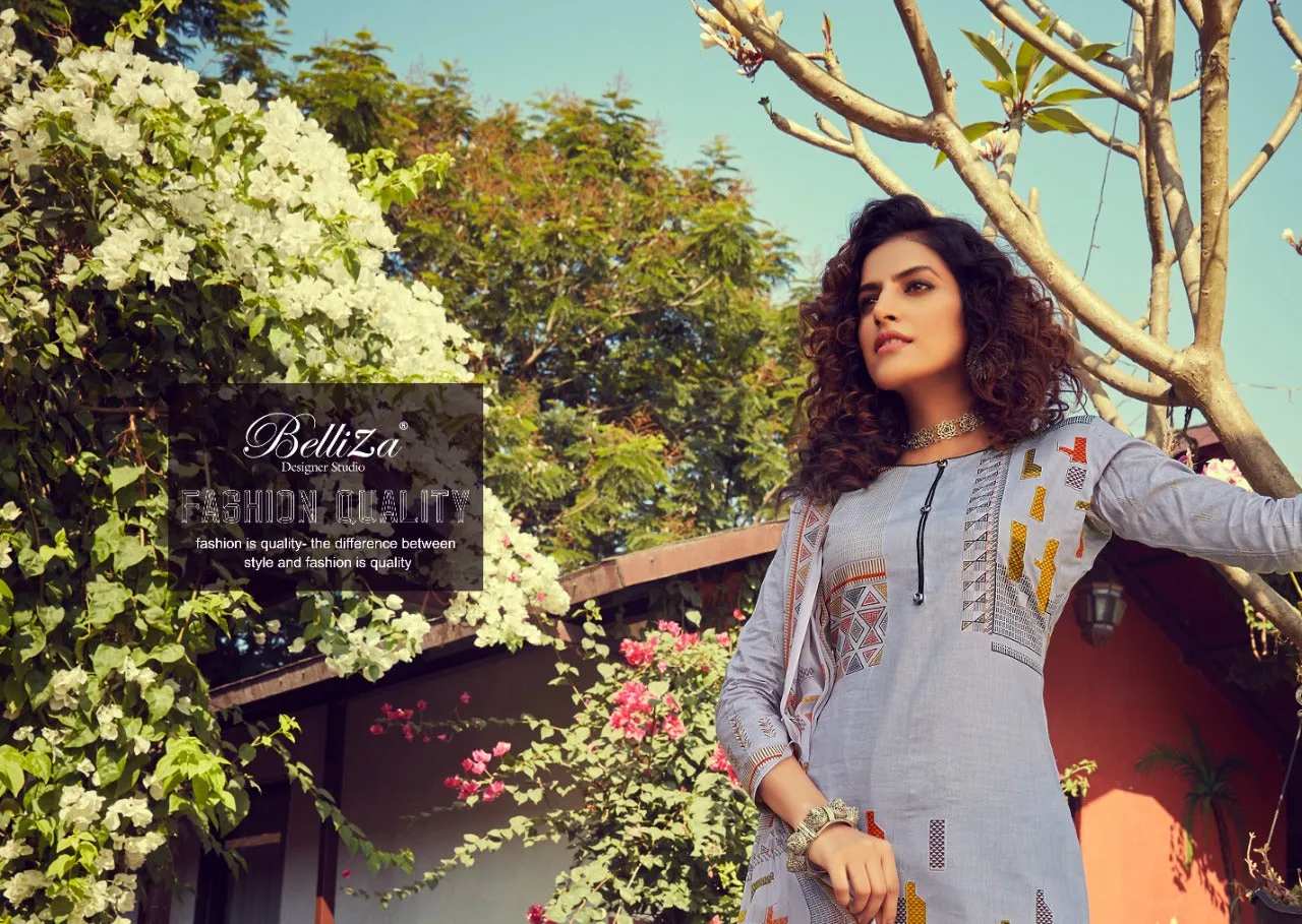 BELLIZA DESIGNER STUDIO ZOHRA PURE COTTON PREMIUM SUIT COLLECTION