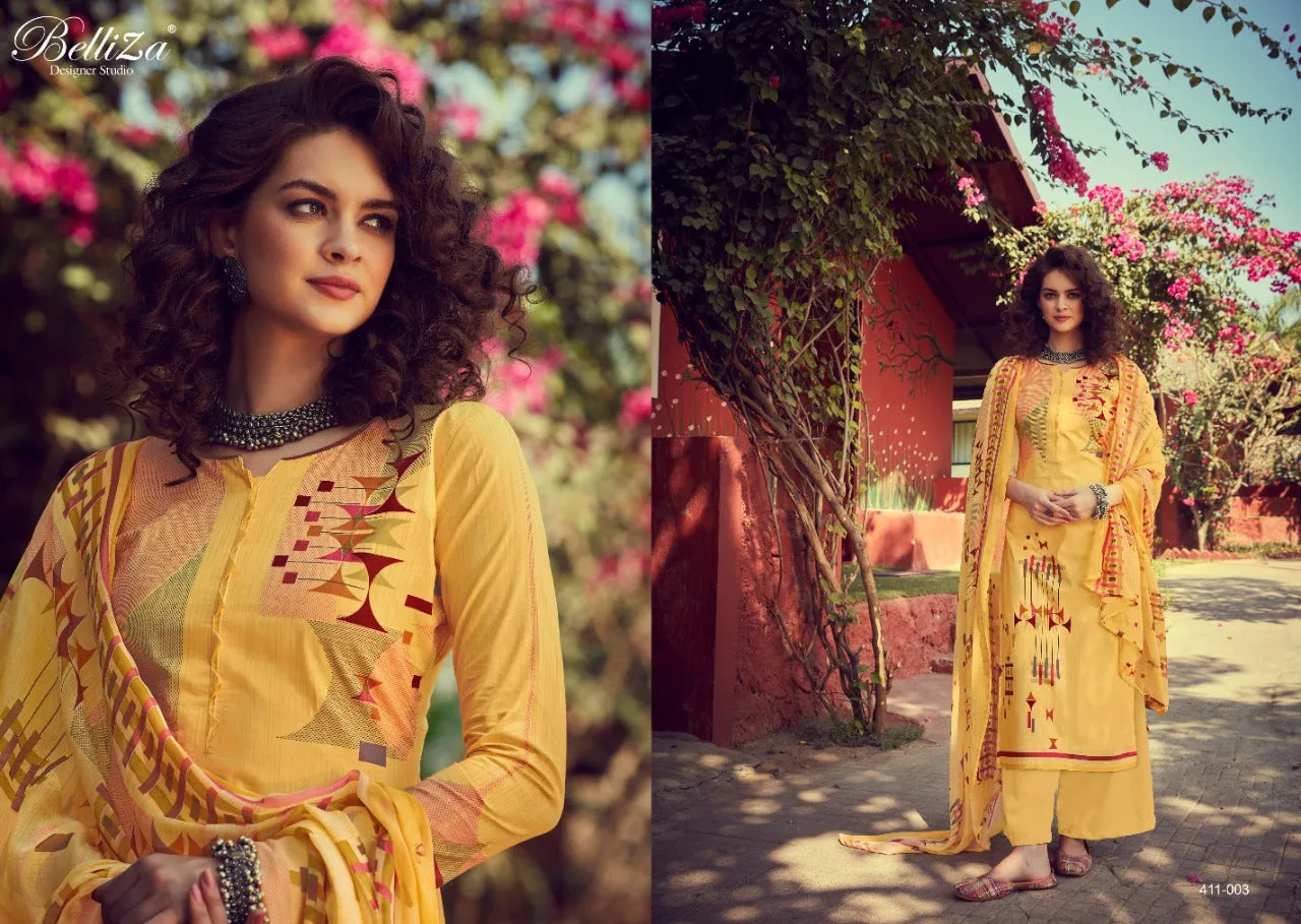BELLIZA DESIGNER STUDIO ZOHRA PURE COTTON PREMIUM SUIT COLLECTION