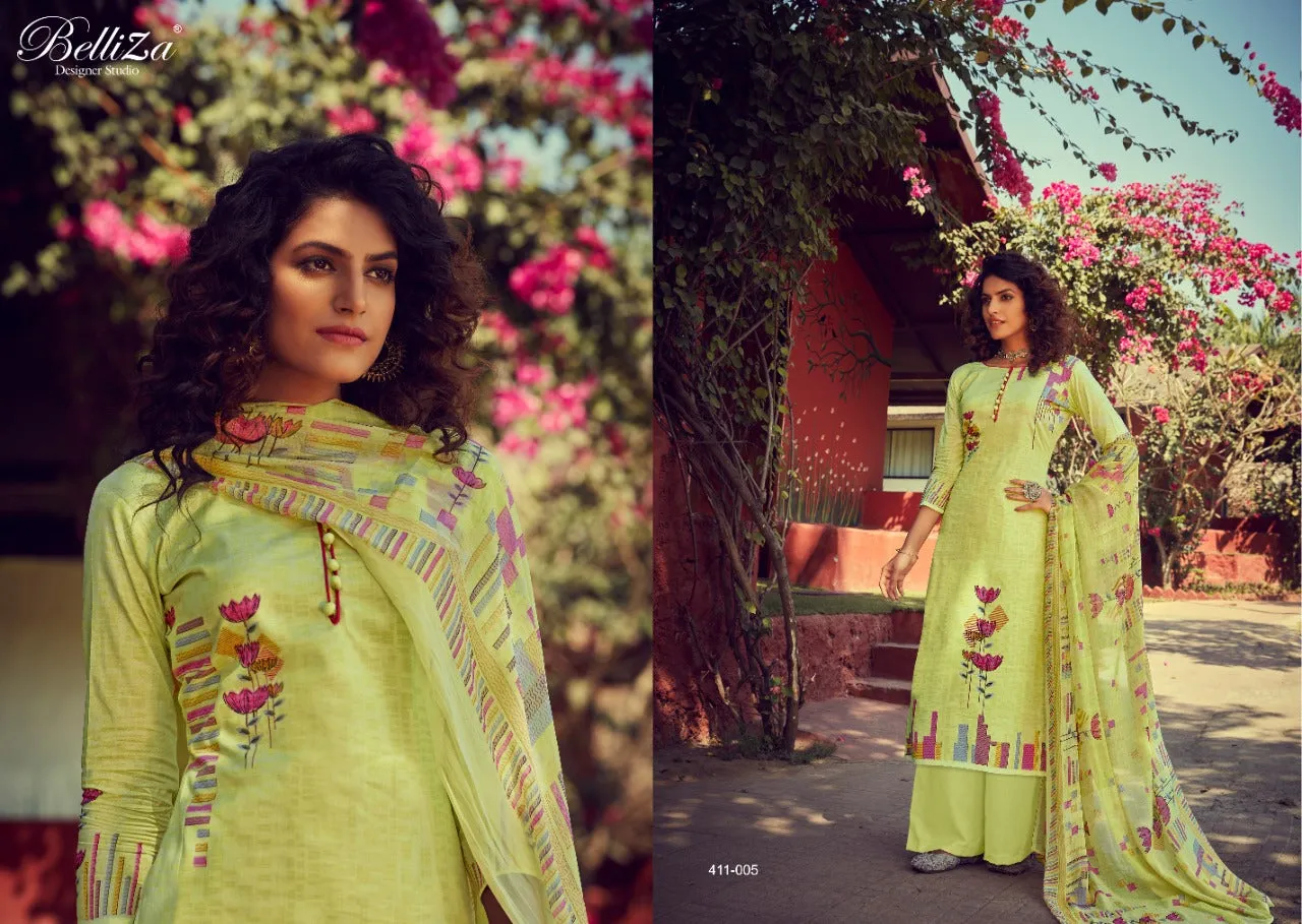 BELLIZA DESIGNER STUDIO ZOHRA PURE COTTON PREMIUM SUIT COLLECTION
