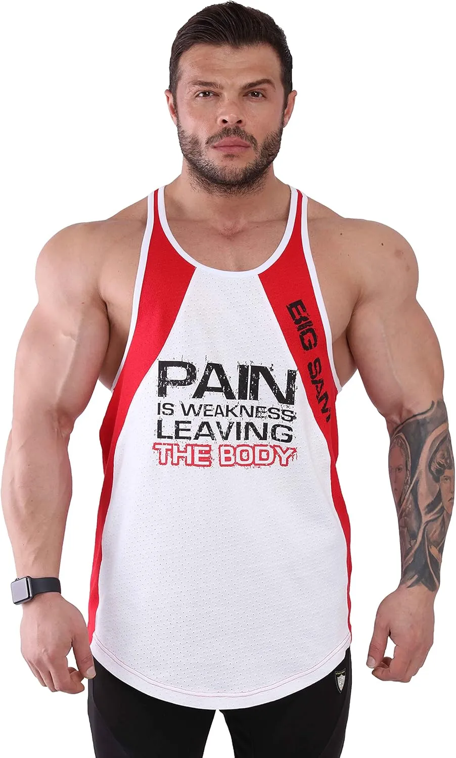 BIG SAM SPORTSWEAR COMPANY Men's Gym Tank Top Bodybuilding, Fitness Workout Y-Back Sleeveless Muscle Cotton T-Shirt