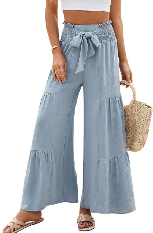 Blooming Jelly Women Casual Pants Wide Leg Trousers High Waisted Pant Trendy Vacation Outift 2025