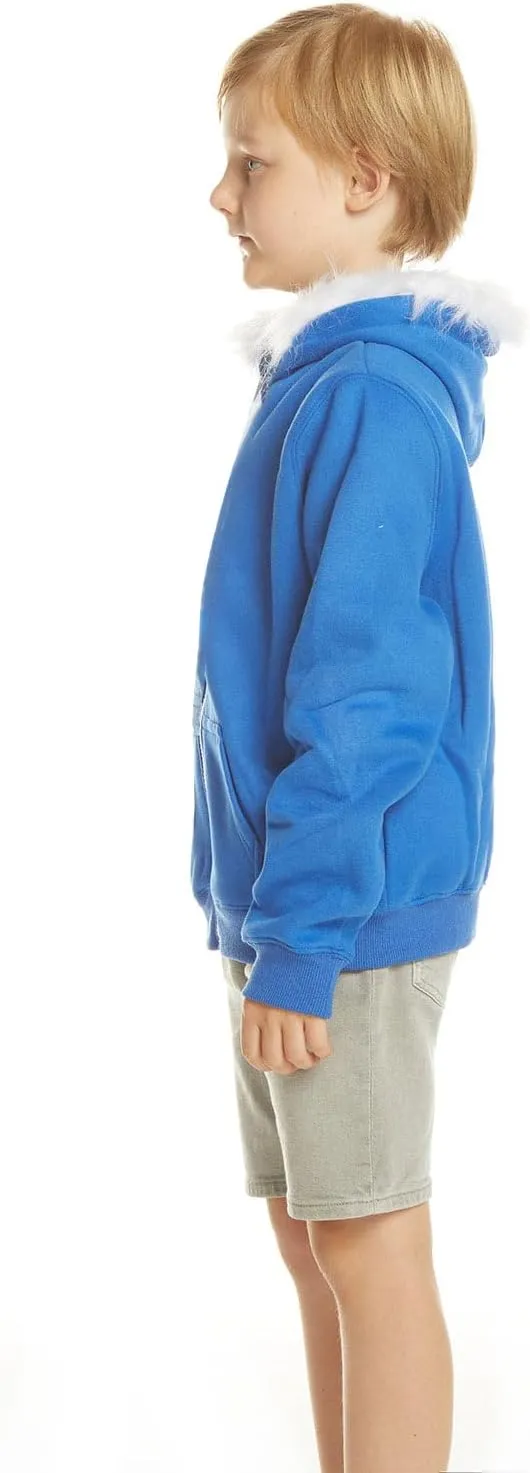 Blue Jacket Hoodies Sweatshirt Zipper Coat Halloween Costume Outwear Top Fleece Suits for Boys Girls