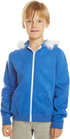 Blue Jacket Hoodies Sweatshirt Zipper Coat Halloween Costume Outwear Top Fleece Suits for Boys Girls