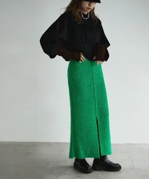 Boucle knit tight skirt