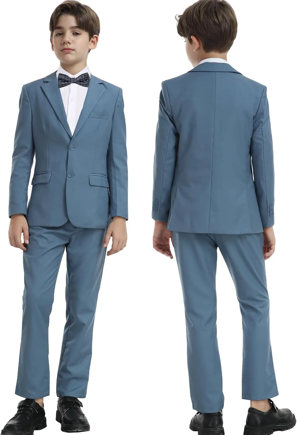 Boys' Suits 2-Piece Formal Slim Fit Suit Set for Boys Wedding Ring Bearer Outfit with Blazer and Pants