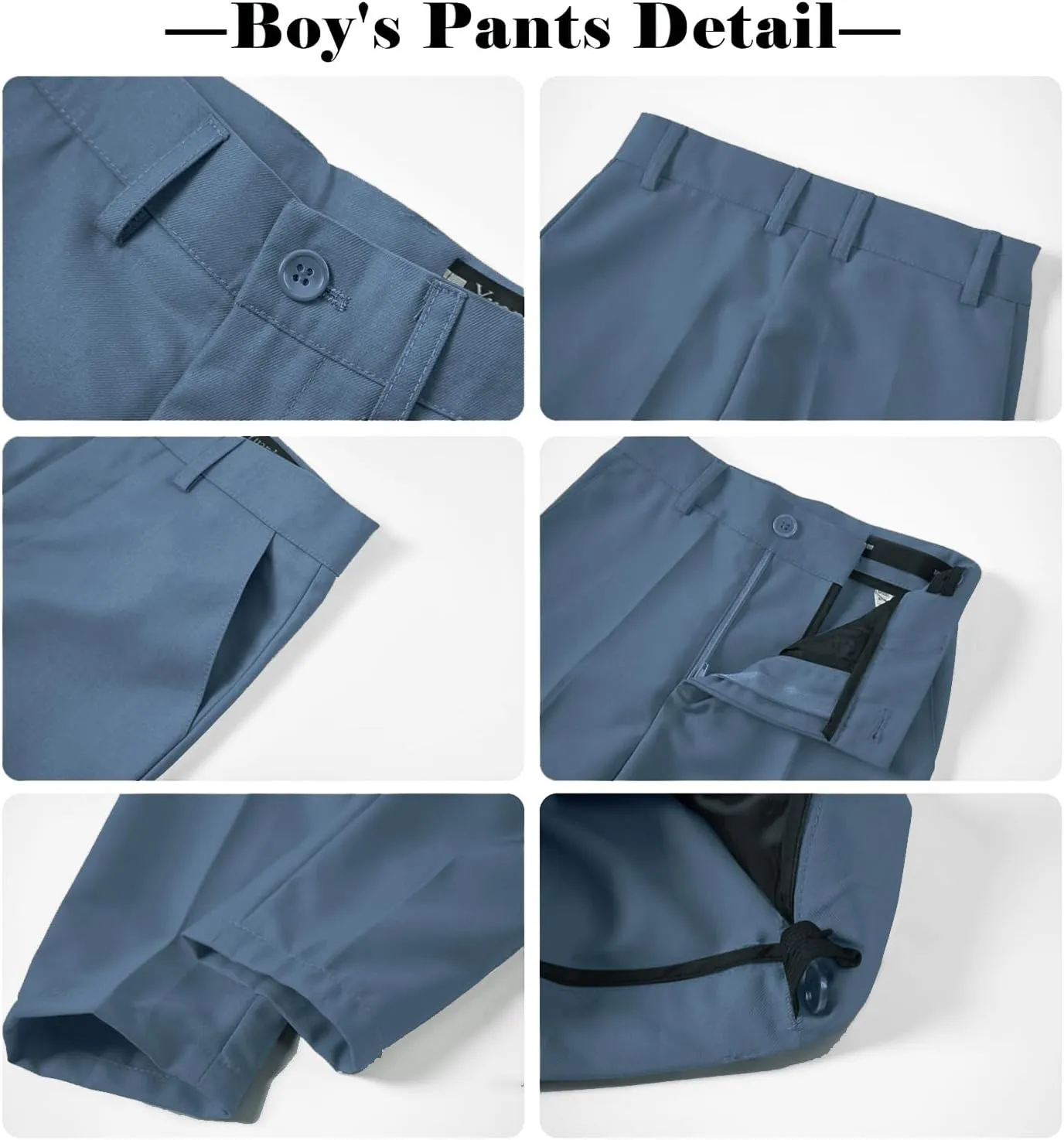 Boys' Suits 2-Piece Formal Slim Fit Suit Set for Boys Wedding Ring Bearer Outfit with Blazer and Pants