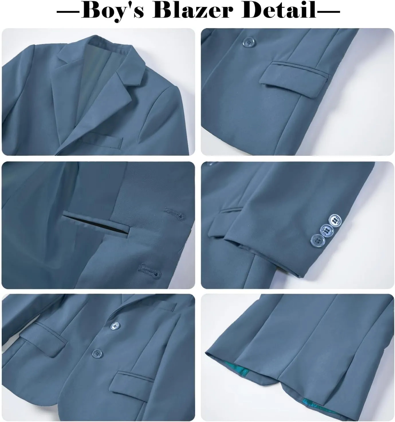 Boys' Suits 2-Piece Formal Slim Fit Suit Set for Boys Wedding Ring Bearer Outfit with Blazer and Pants