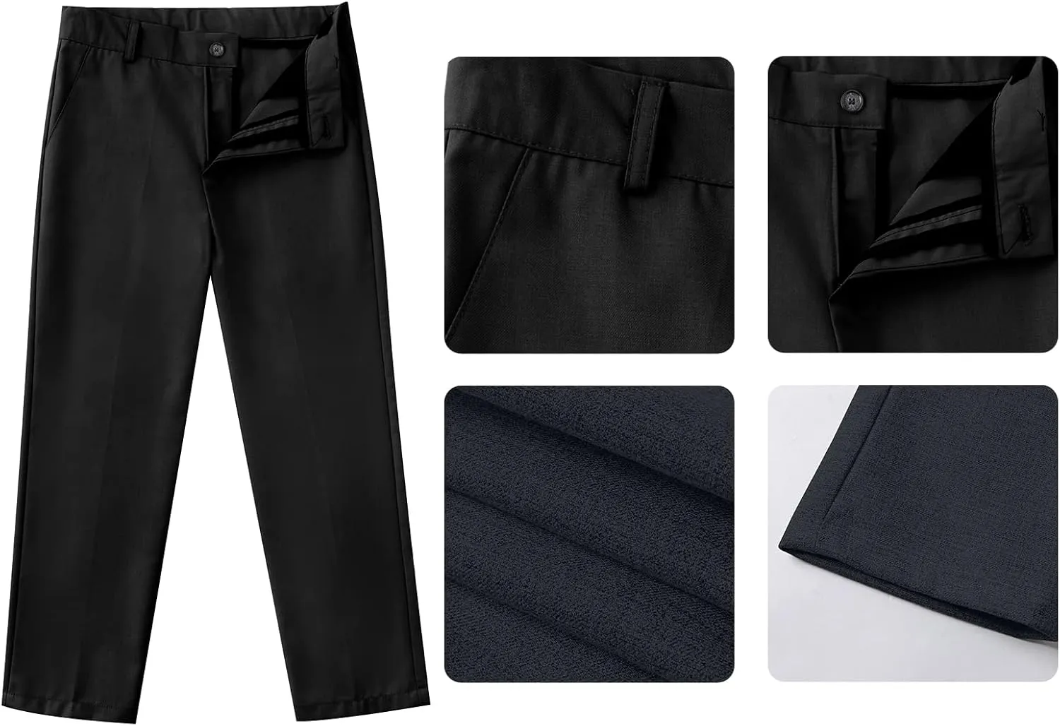 Boys Suits Slim Fit 4 Piece Formal Dresswear Suit for Kids Tuxedo Wedding Set Toddler Boy Dress with Vest Shirt Pants and Tie