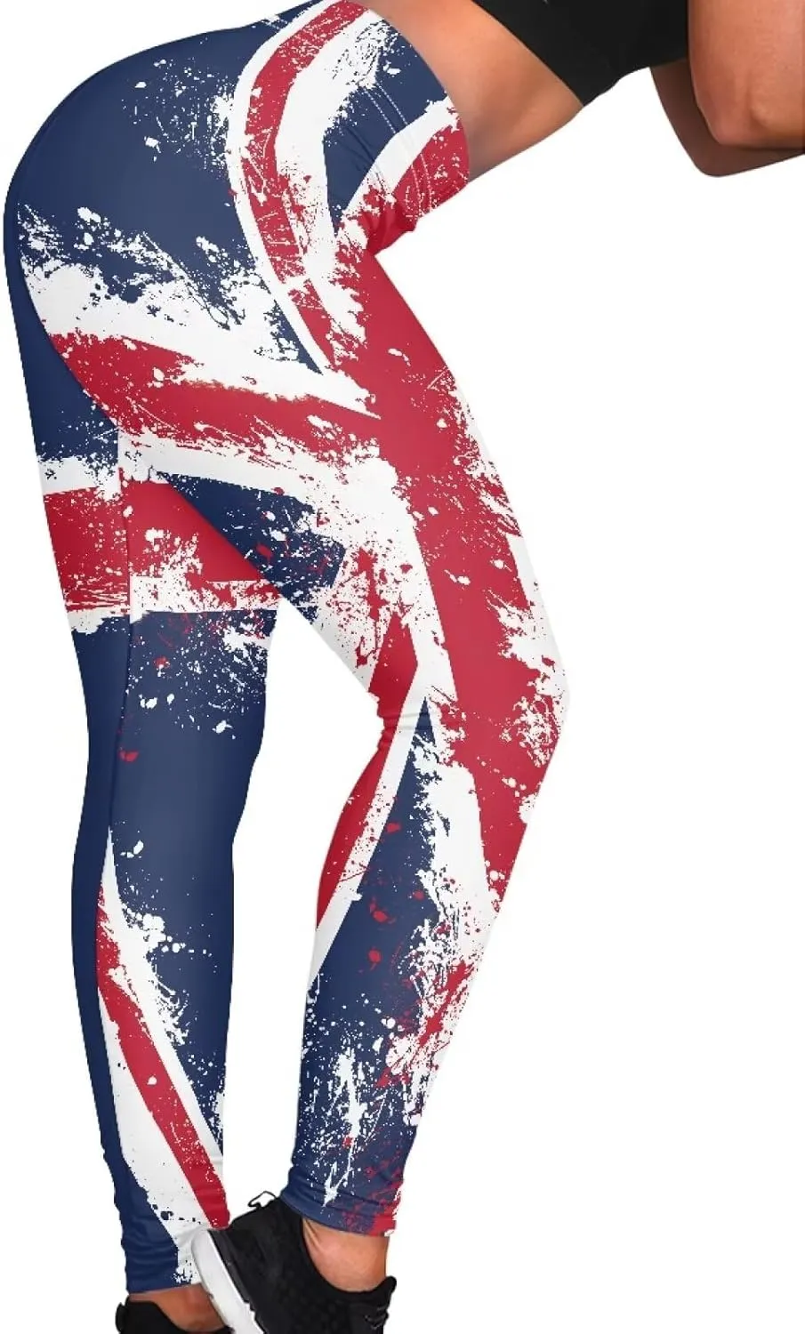 Bulopur Rose Workout Leggings for Women, Boho Stretch Pants for Sports Running Fitness, High Waist Tummy Control Yoga Pant