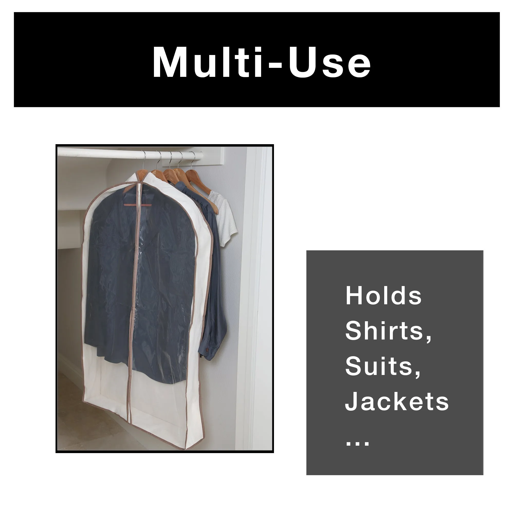 Canvas Gusseted Garment Bag Hanger - 24 x 42 Inch