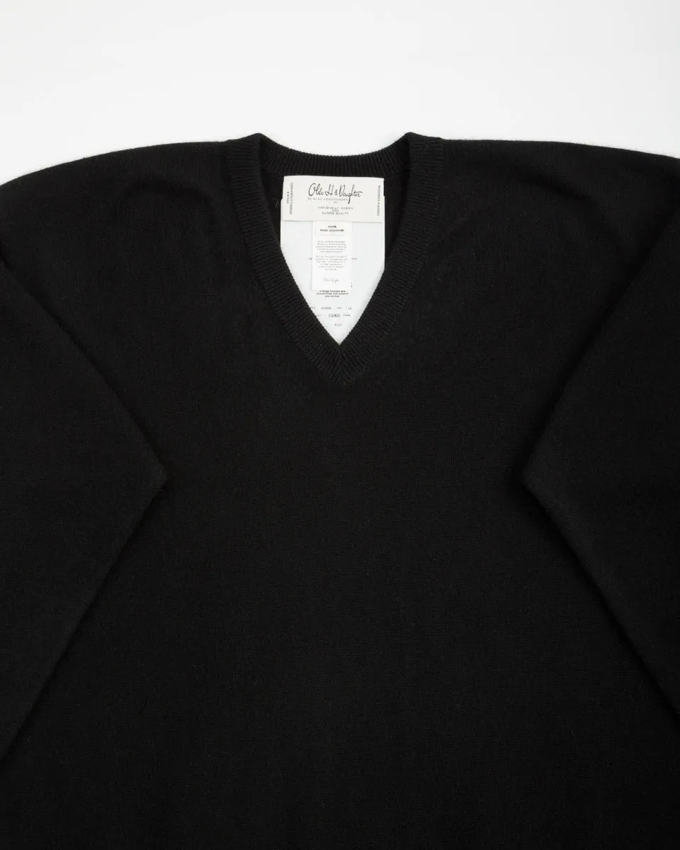 Cashmere V Pullover - Black 10