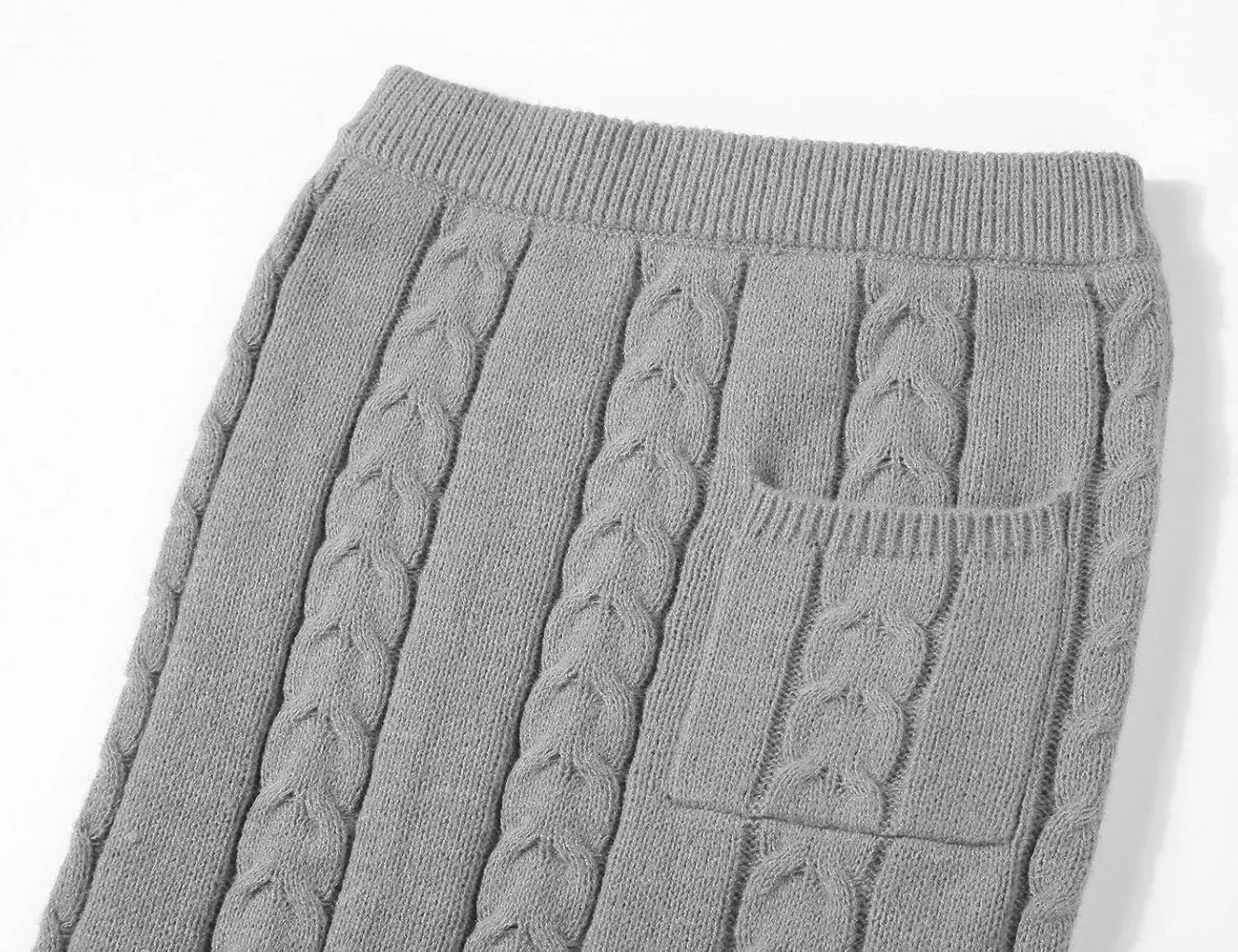 CHARTOU Women's Winter Chunky Cable Knit Long Skirt 2 Piece Outfit Sweater Sets