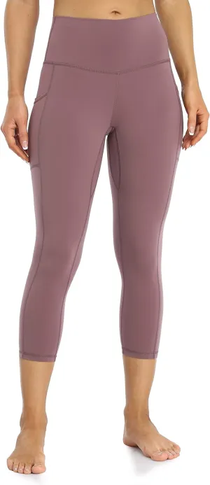 Colorfulkoala Women's High Waisted Yoga Capris 21" Inseam Leggings with Pockets