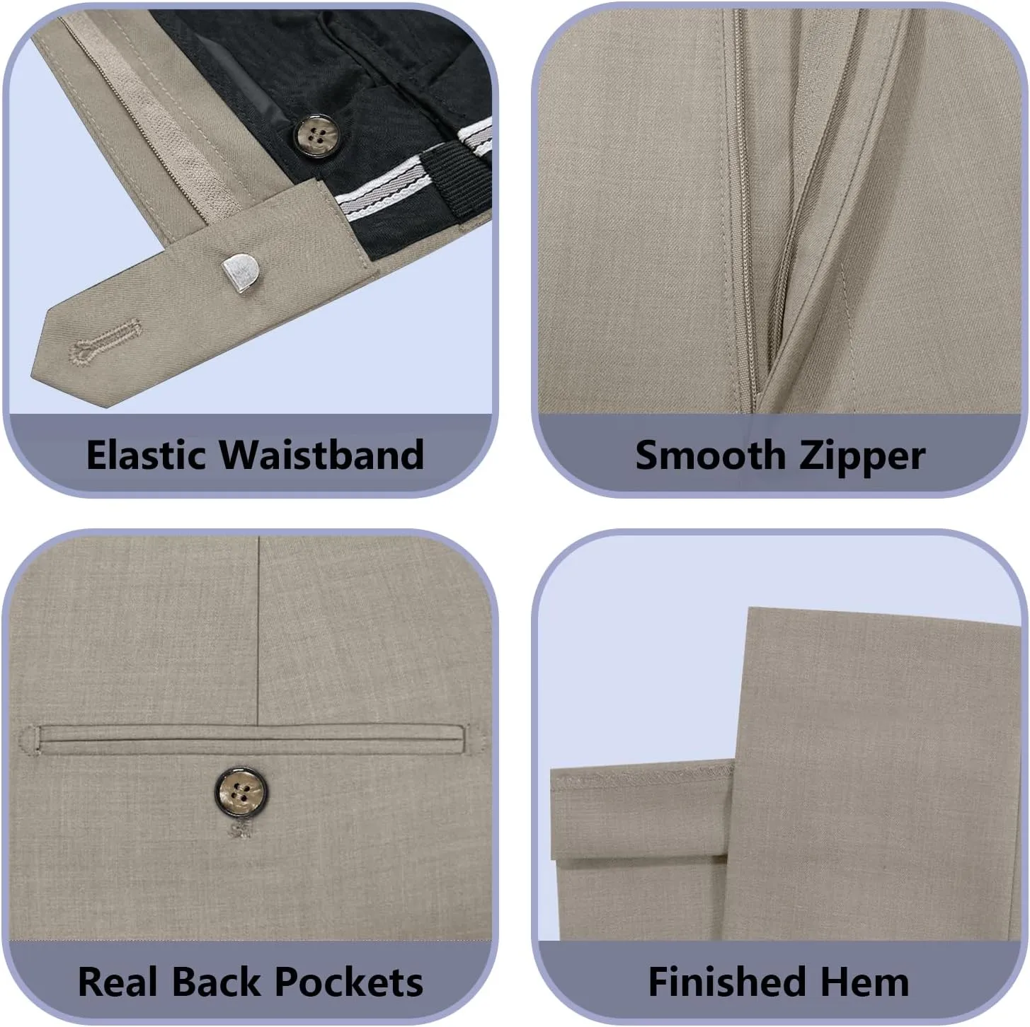 Cooper & Nelson Men's 3 Piece Slim Fit Suit Set, One Button Solid Jacket Vest Pants with Tie