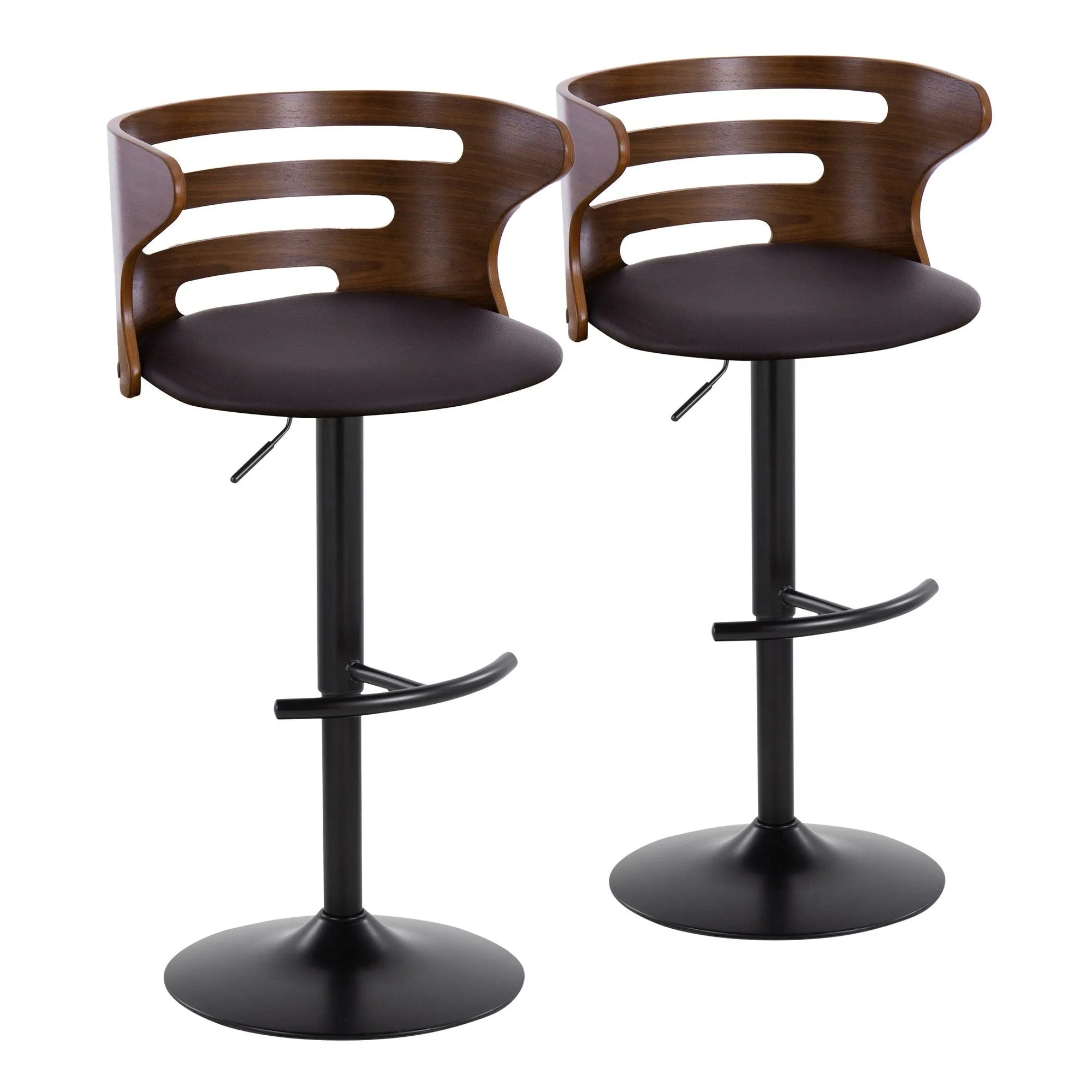 Cosi Adjustable Barstool - Set of 2 By LumiSource - BS-COSIPU-RT2 BKWLBN2