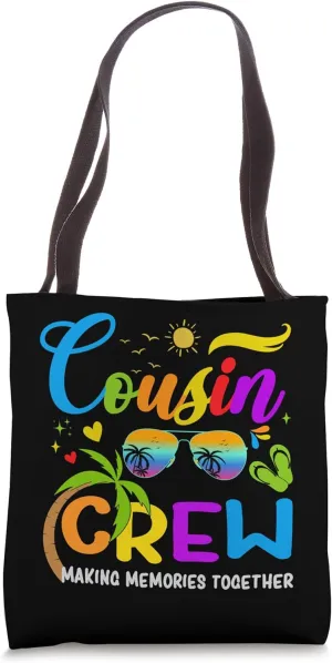 Cousins Crew Shirt Colorful Kids Summer Vacation Cousin Tote Bag