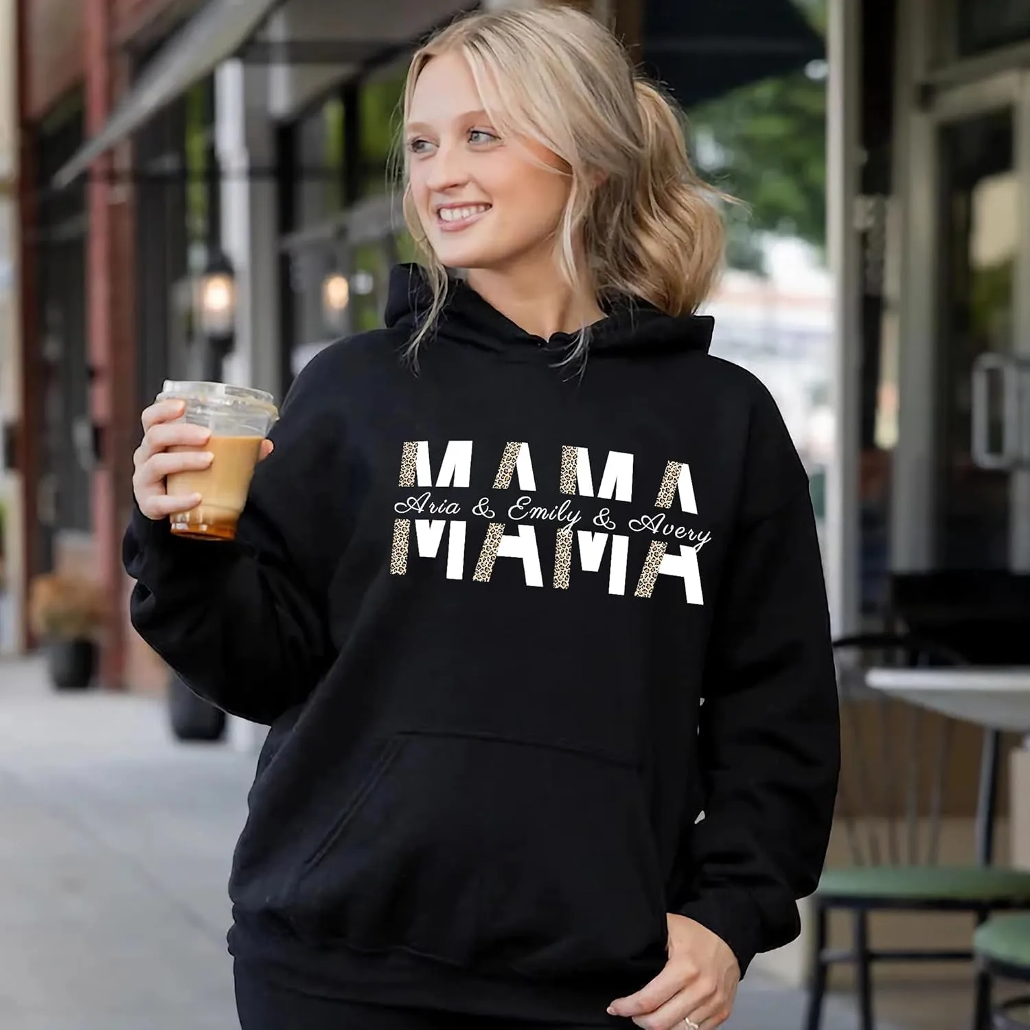 Custom Mama Sweatshirt for Women, Personalized Sweatshirts, Mothers Day Birthday Gifts for Mom From Daughter Son