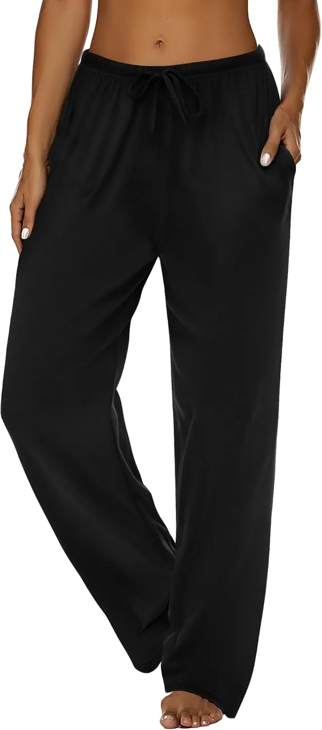 Ekouaer Women Pajama Pants Comfy Pj Bottom with Pockets Stretch Plaid Sleepwear