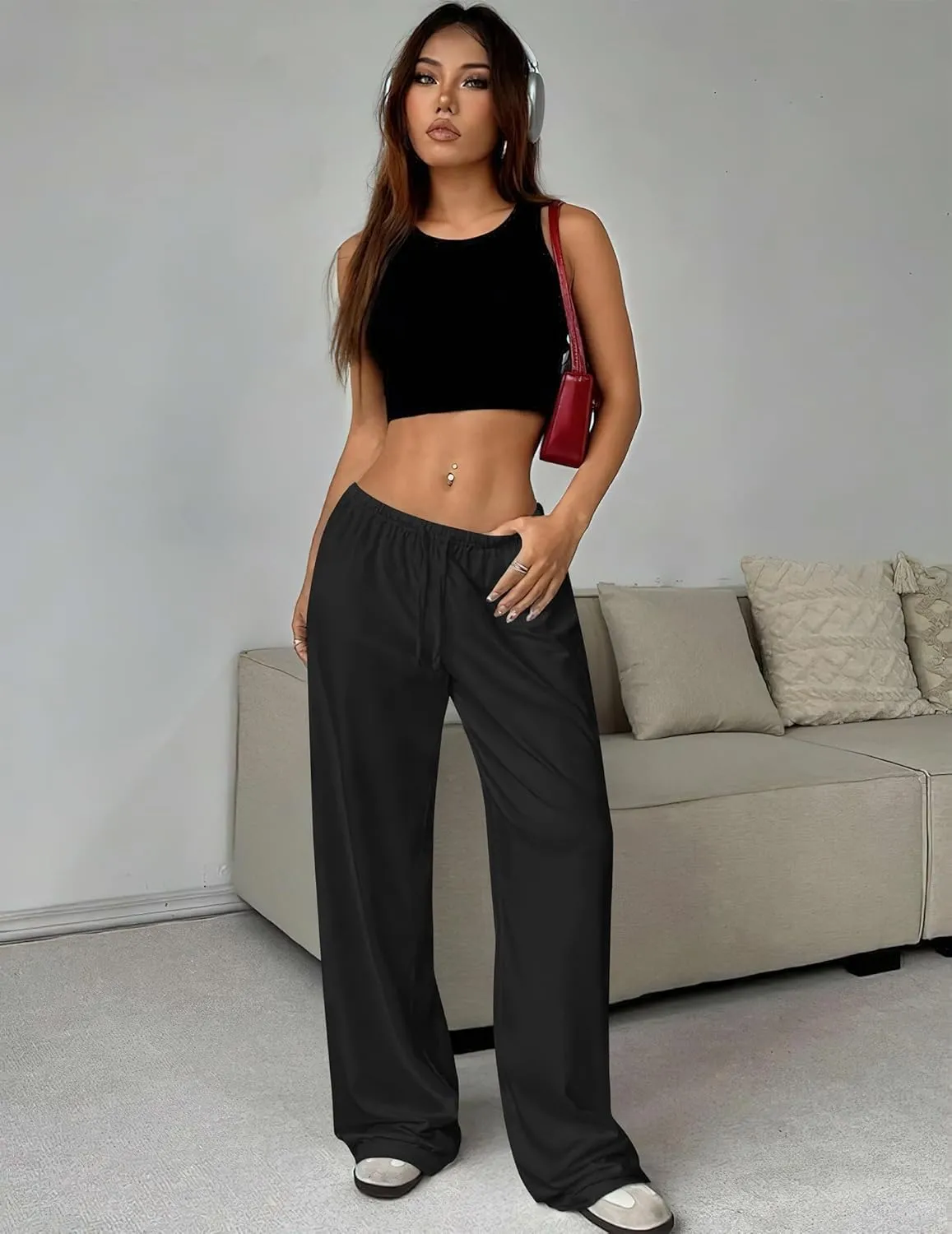 Ekouaer Women Pajama Pants Comfy Pj Bottom with Pockets Stretch Plaid Sleepwear
