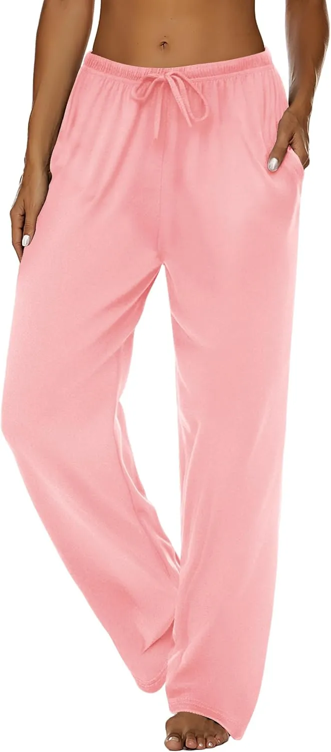 Ekouaer Women Pajama Pants Comfy Pj Bottom with Pockets Stretch Plaid Sleepwear