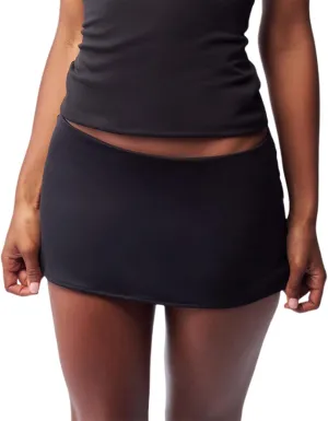 Faretumiya Solid Bodycon Mini Skirt for Women Low Waist Stretch Pencil Short Skirts Slim Fit Office Skirt Streetwear