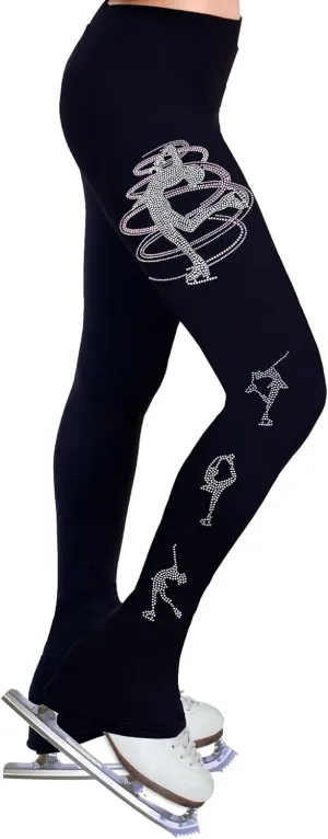 Figure Skating Practice Pants with Rhinestones R248MIX
