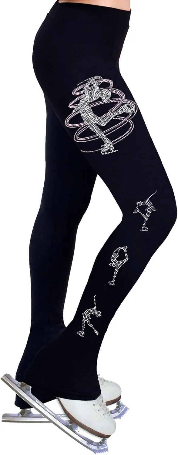 Figure Skating Practice Pants with Rhinestones R248MIX
