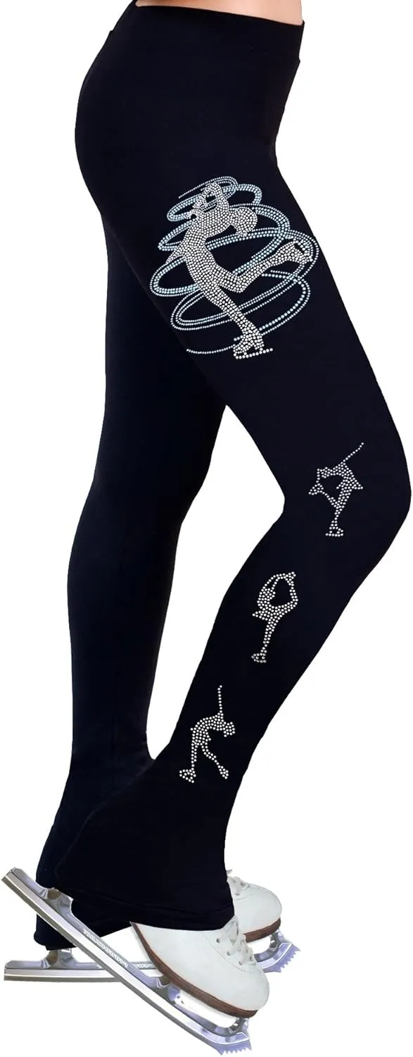 Figure Skating Practice Pants with Rhinestones R248MIX