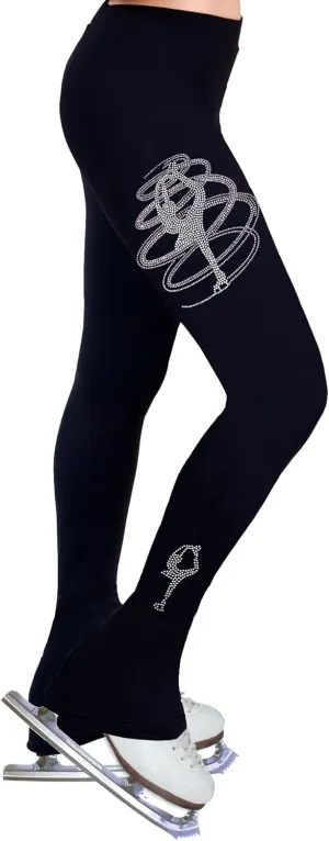 Figure Skating Practice Pants with Rhinestones R255MIX
