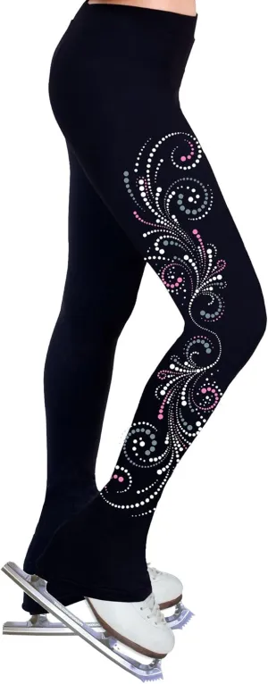 Figure Skating Practice Pants with Spangles S112 - Adult Sizes